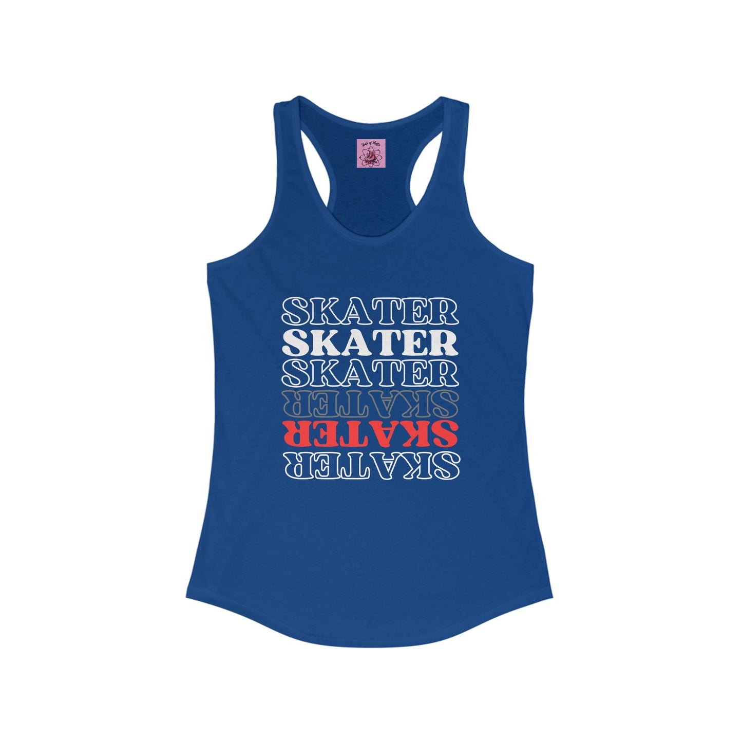 Women's Red Statement Skater Racerback Tank