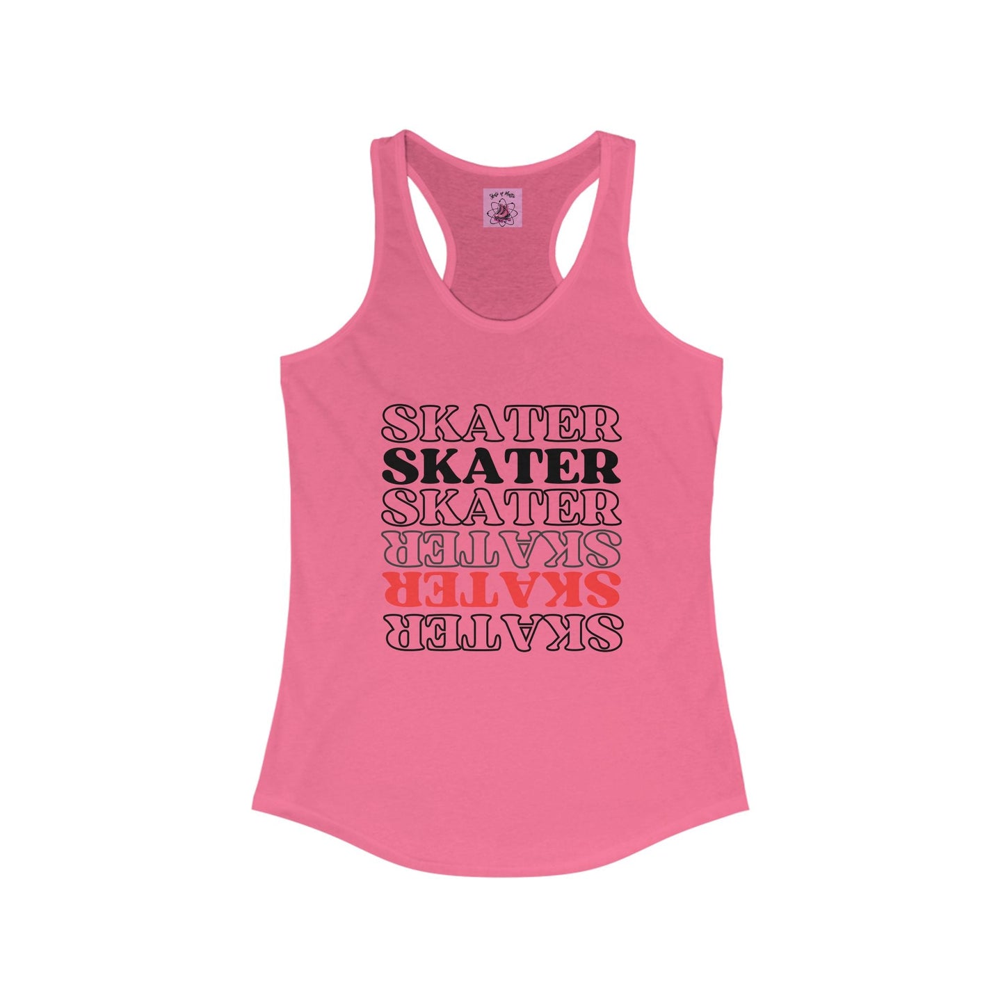 Women's Red Statement Skater Racerback Tank