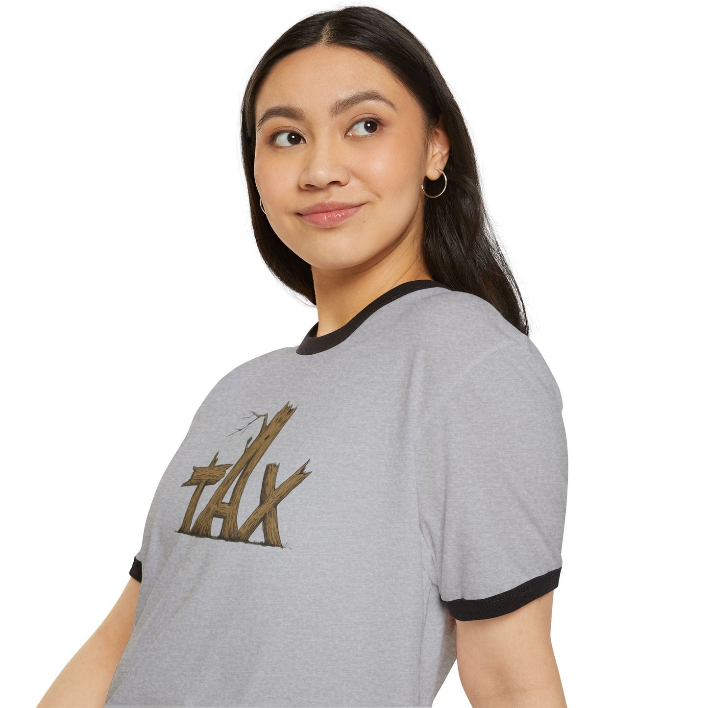 Wood Tax Unisex Cotton Ringer T-Shirt