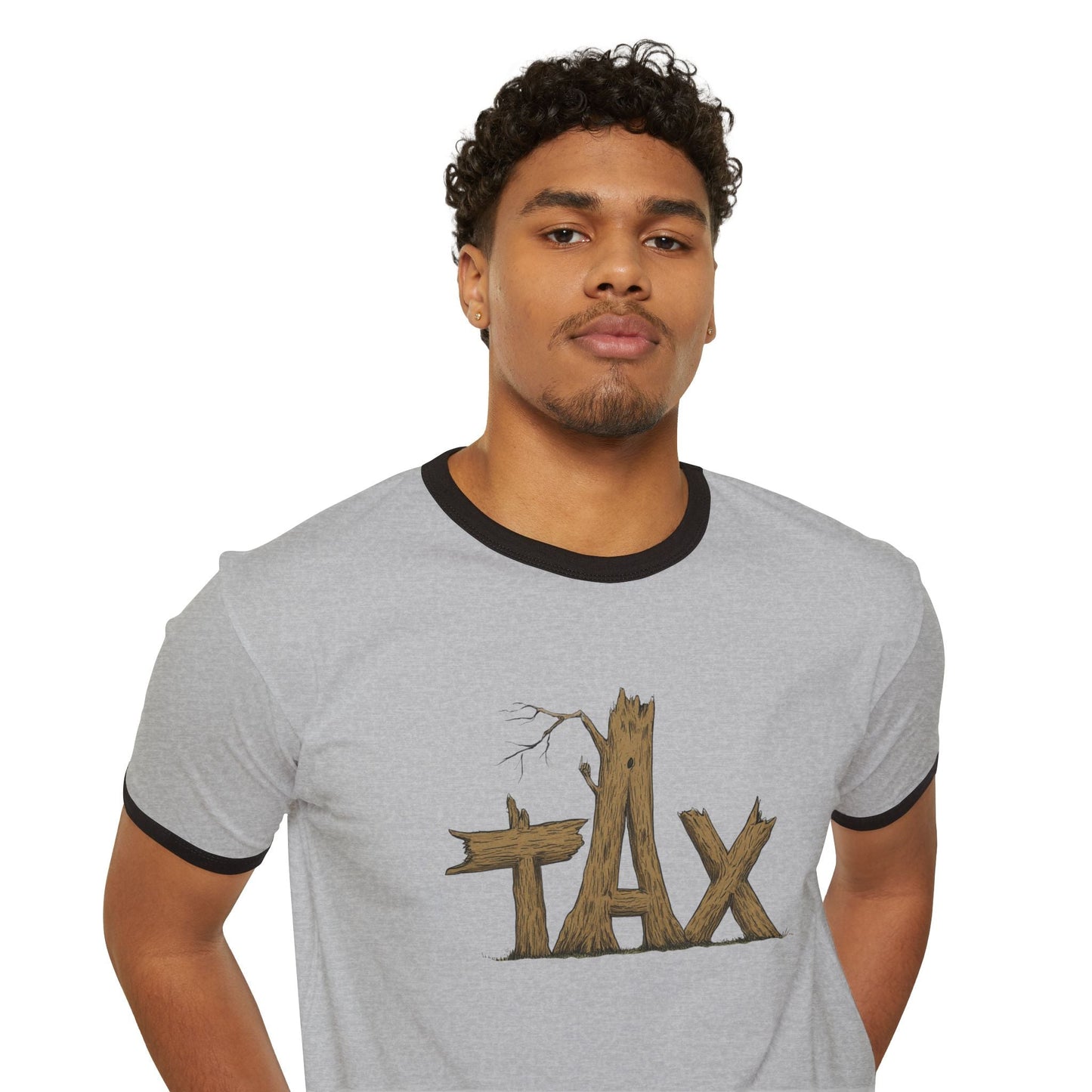 Wood Tax Unisex Cotton Ringer T-Shirt