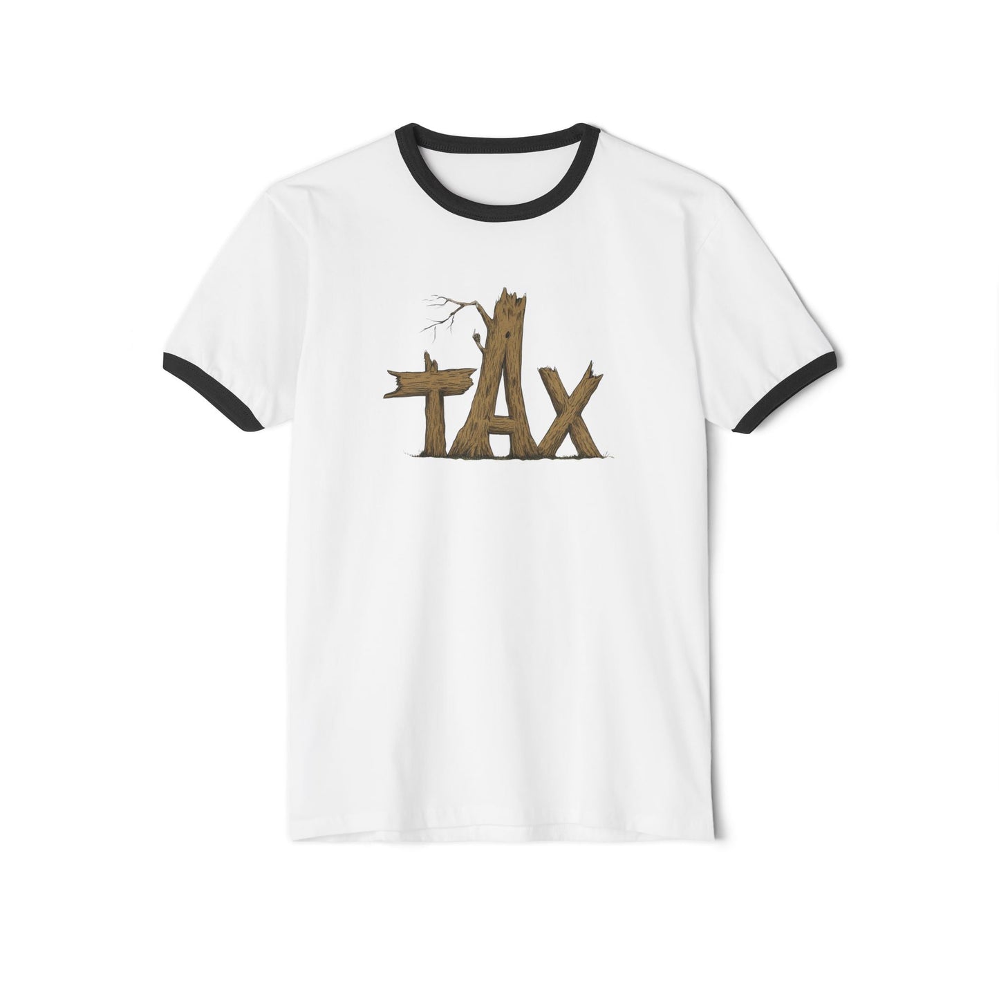 Wood Tax Unisex Cotton Ringer T-Shirt