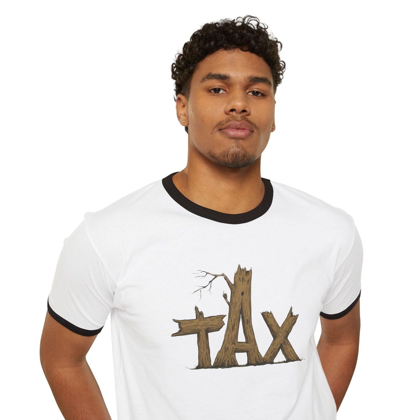 Wood Tax Unisex Cotton Ringer T-Shirt