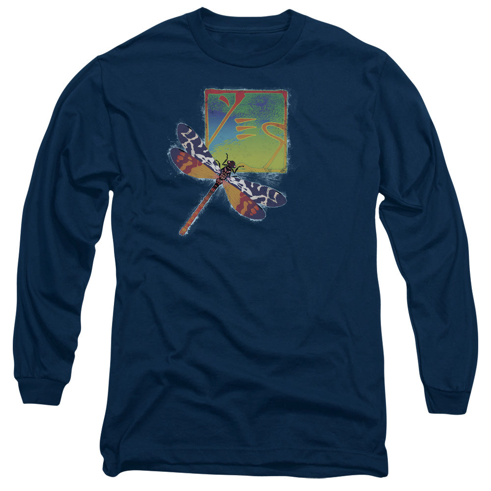 Yes Dragonfly Mens Long Sleeve Shirt Navy Officially Licensed