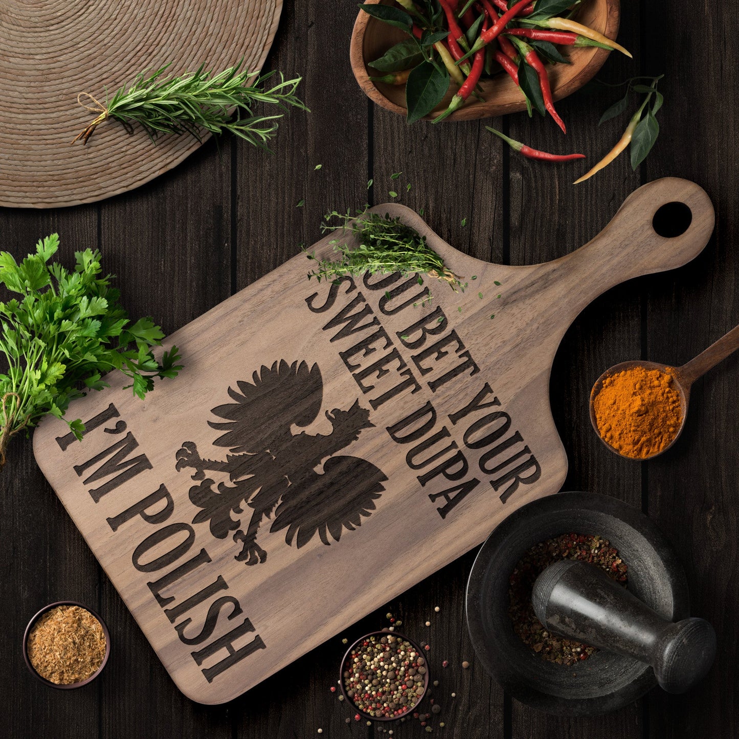 You Bet Your Sweet Dupa Hardwood Paddle Cutting Board