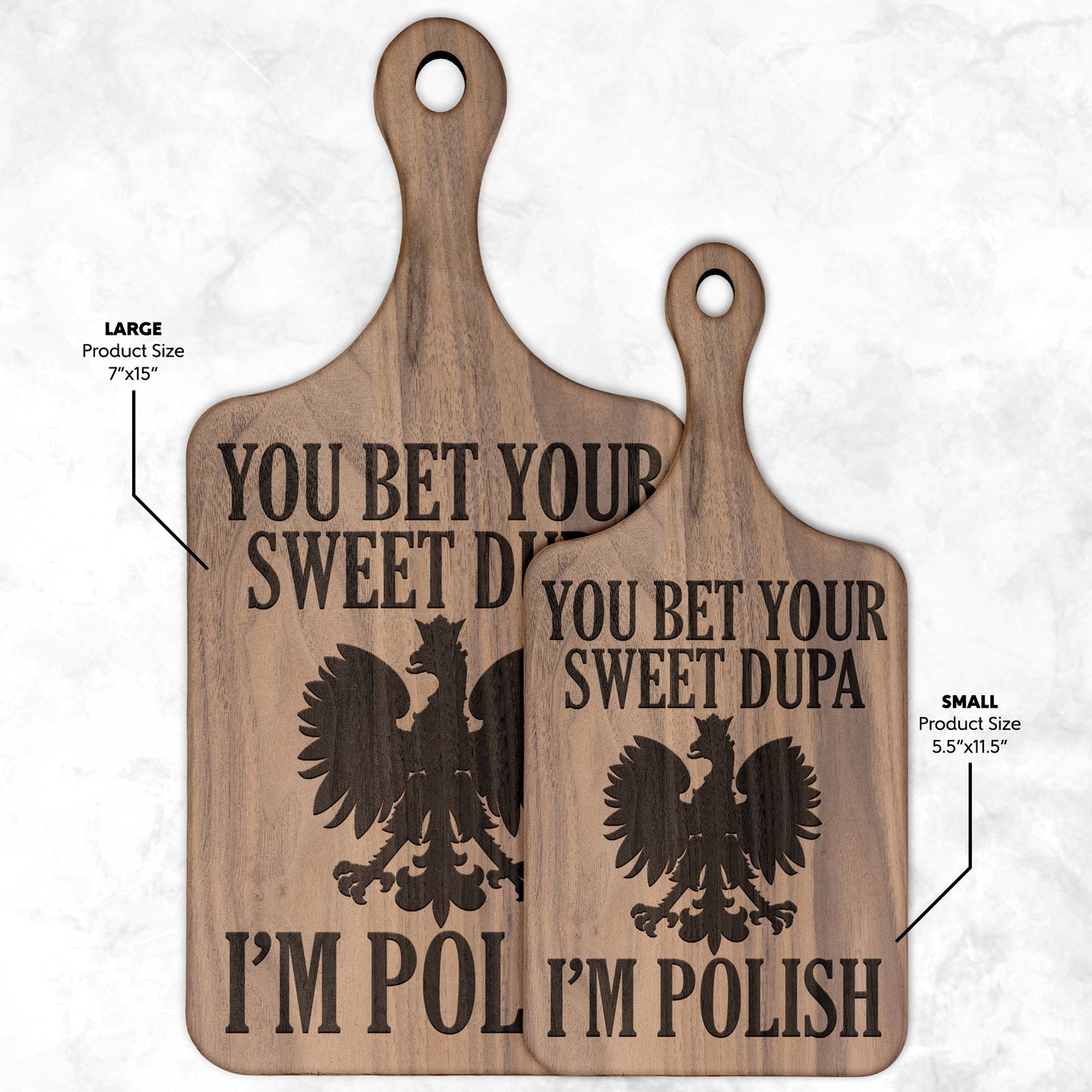 You Bet Your Sweet Dupa Hardwood Paddle Cutting Board