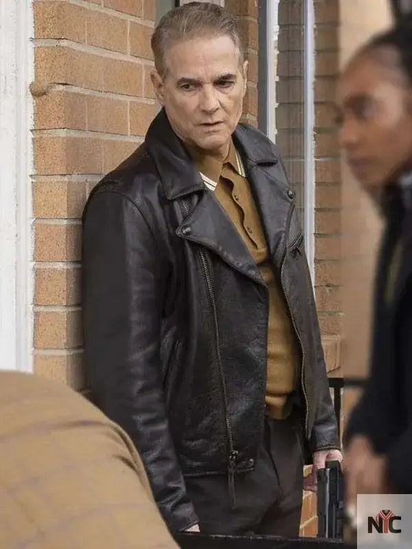 Yul Vazquez Will Trent S03 Black Leather Jacket