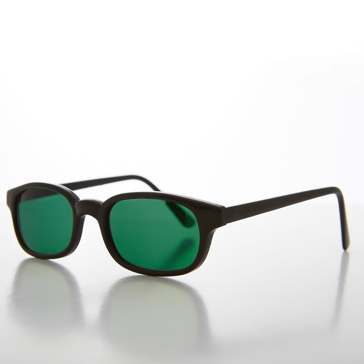 Black Rectangular Frame with Green Lens - Zen
