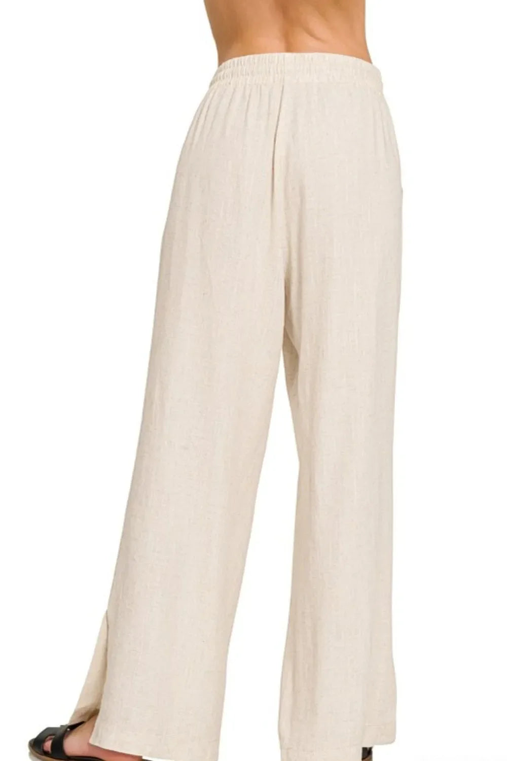 Zenana Linen Drawstring Pants