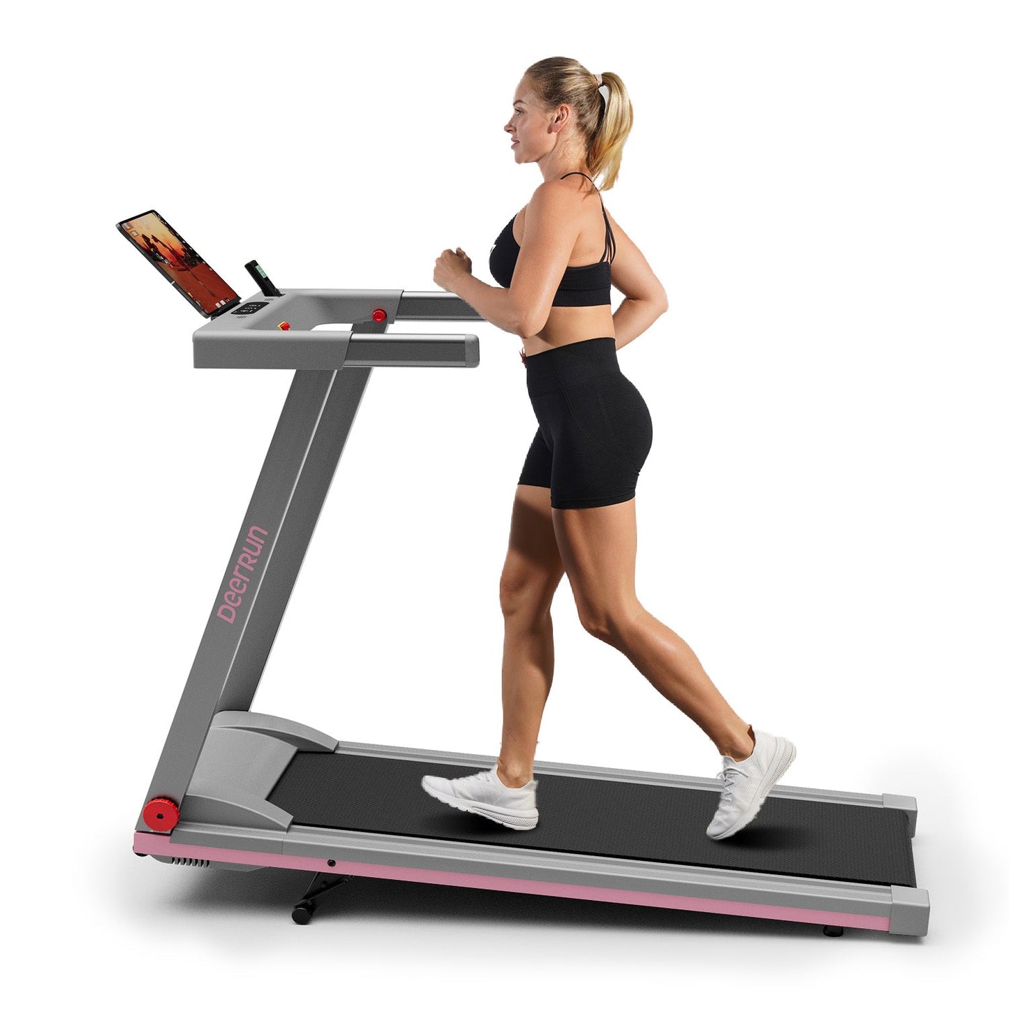 DeerRun A1 Pro Move+ 6% Incline Foldable Treadmill——Upgraded Chip & NFC Support | 350Lbs, 10mph
