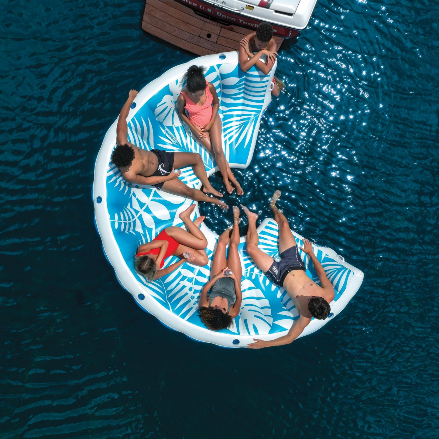 WOW Sports Inflatable Lounging Resort Island for 6-8 People