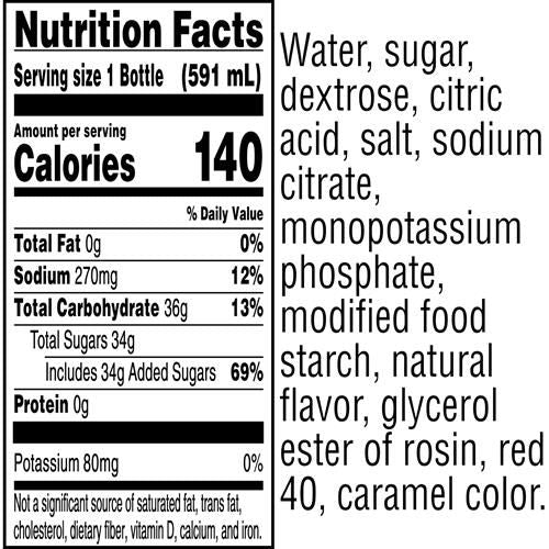 Gatorade Thirst Quencher Sports Drink, Fruit Punch, 20Oz Bottle, 8 Pack, Electrolytes For Rehydration