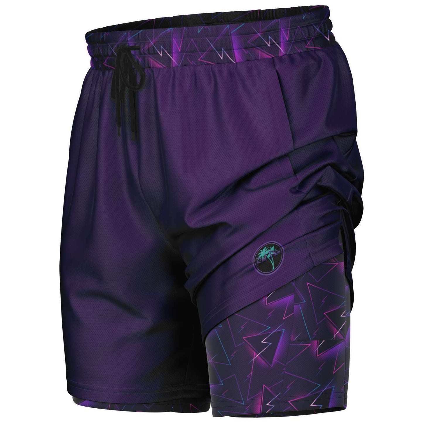 Rad Palm Skate Night Men's 2-in-1 Shorts