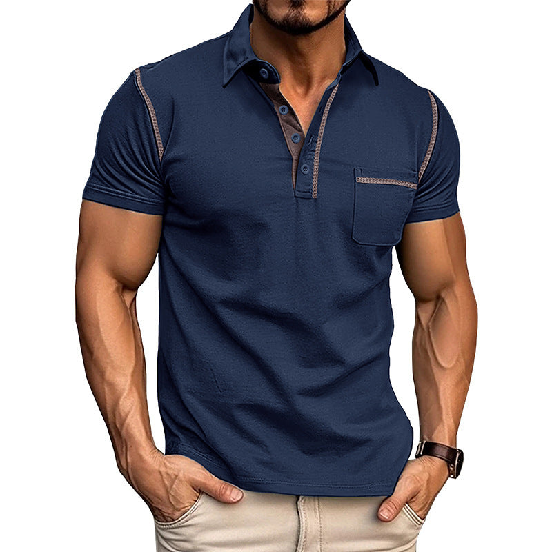 Men's Quick-Dry Polo Shirt - Lightweight Polyester Summer Casual