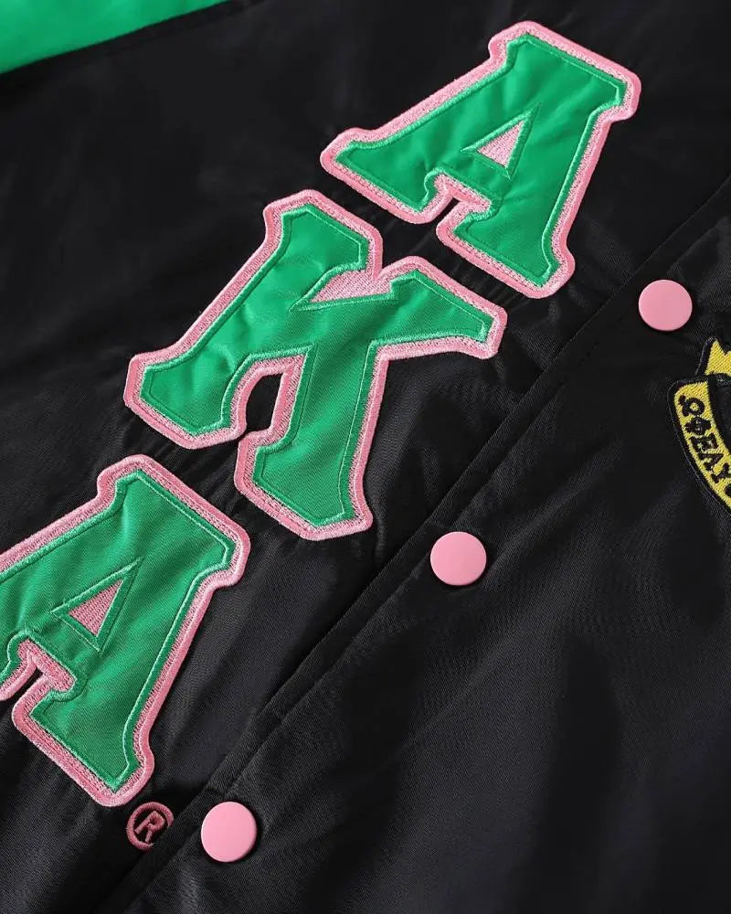 AKA Black Custom Lining Bomber Jacket