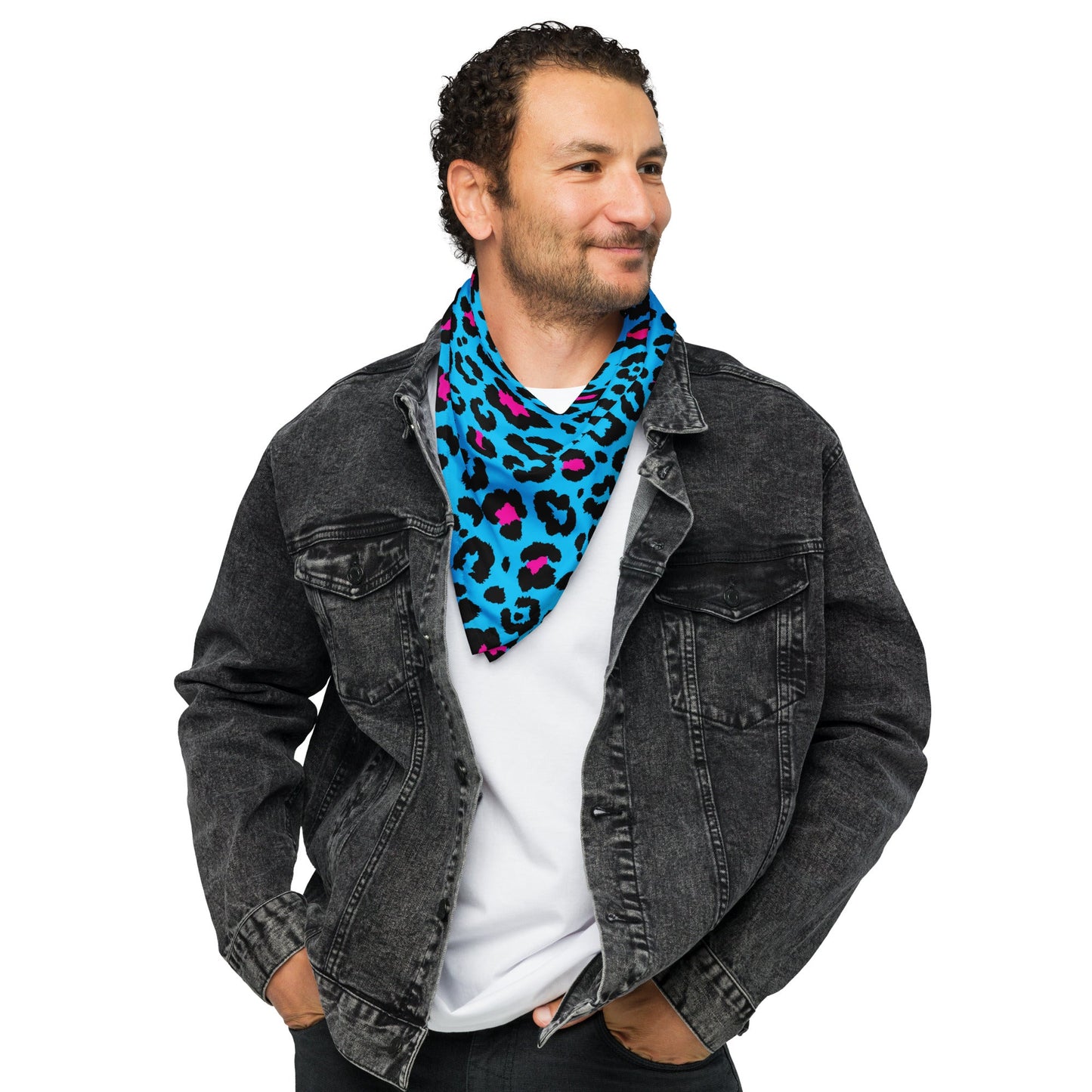 Blue Leopard Bandana