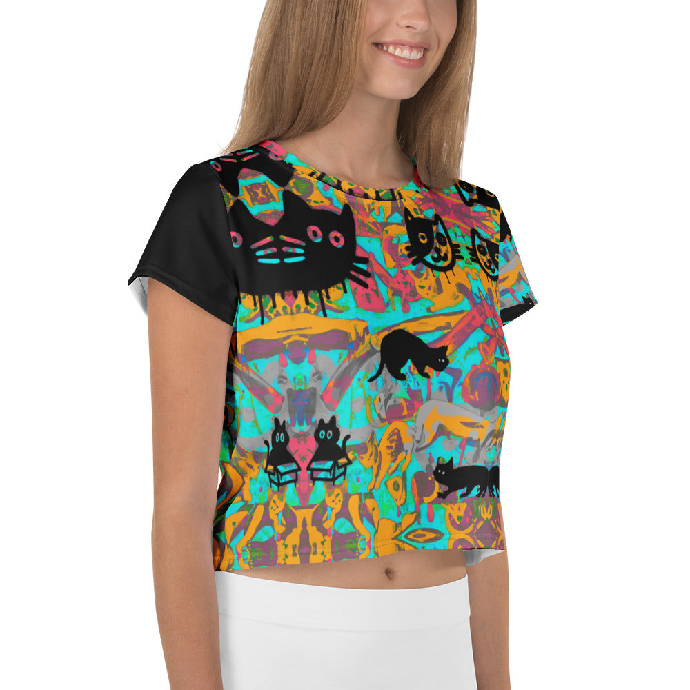 Only if you really LOVE CATS Crop Tee