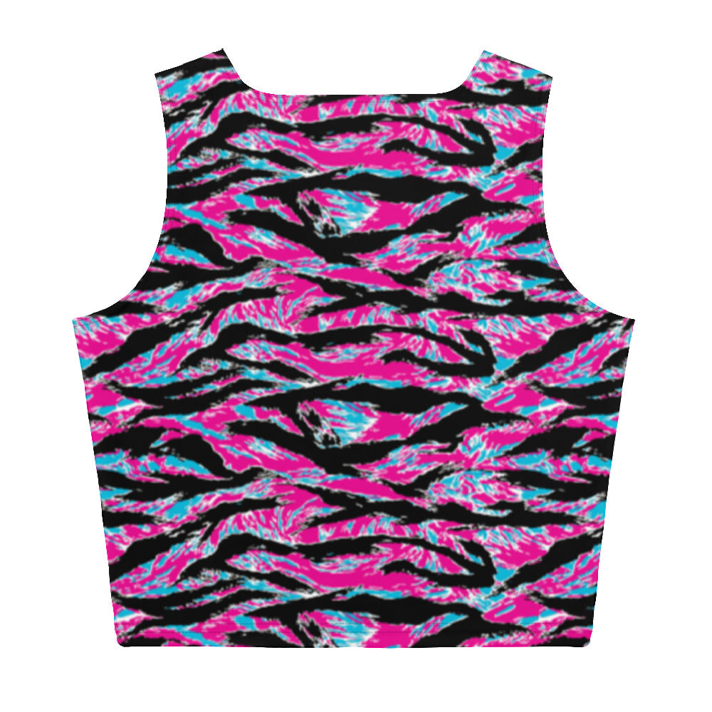 Neon Tiger Stripe Crop Top