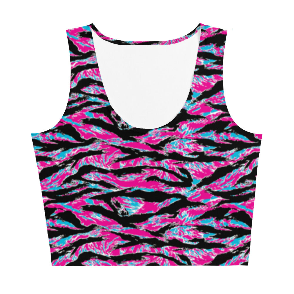 Neon Tiger Stripe Crop Top