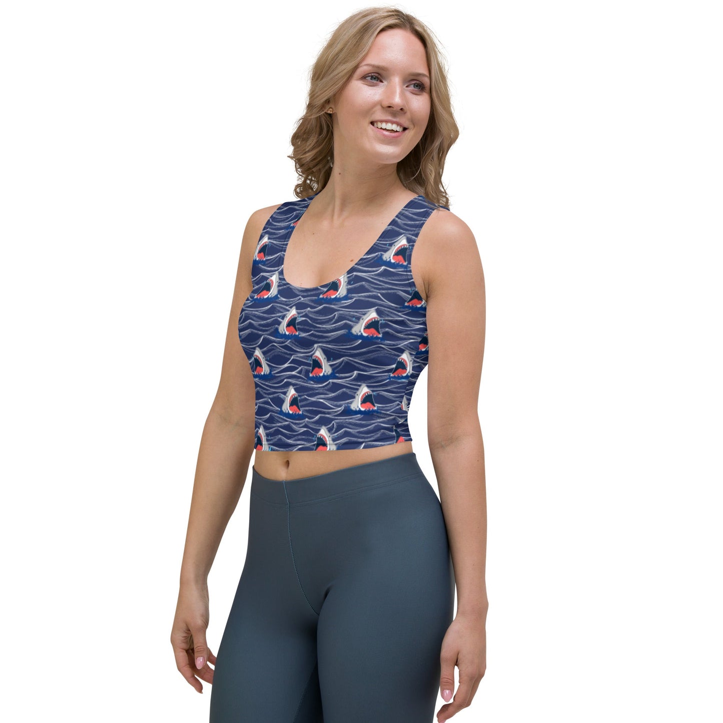 Shark Bait Dark Water Crop Top