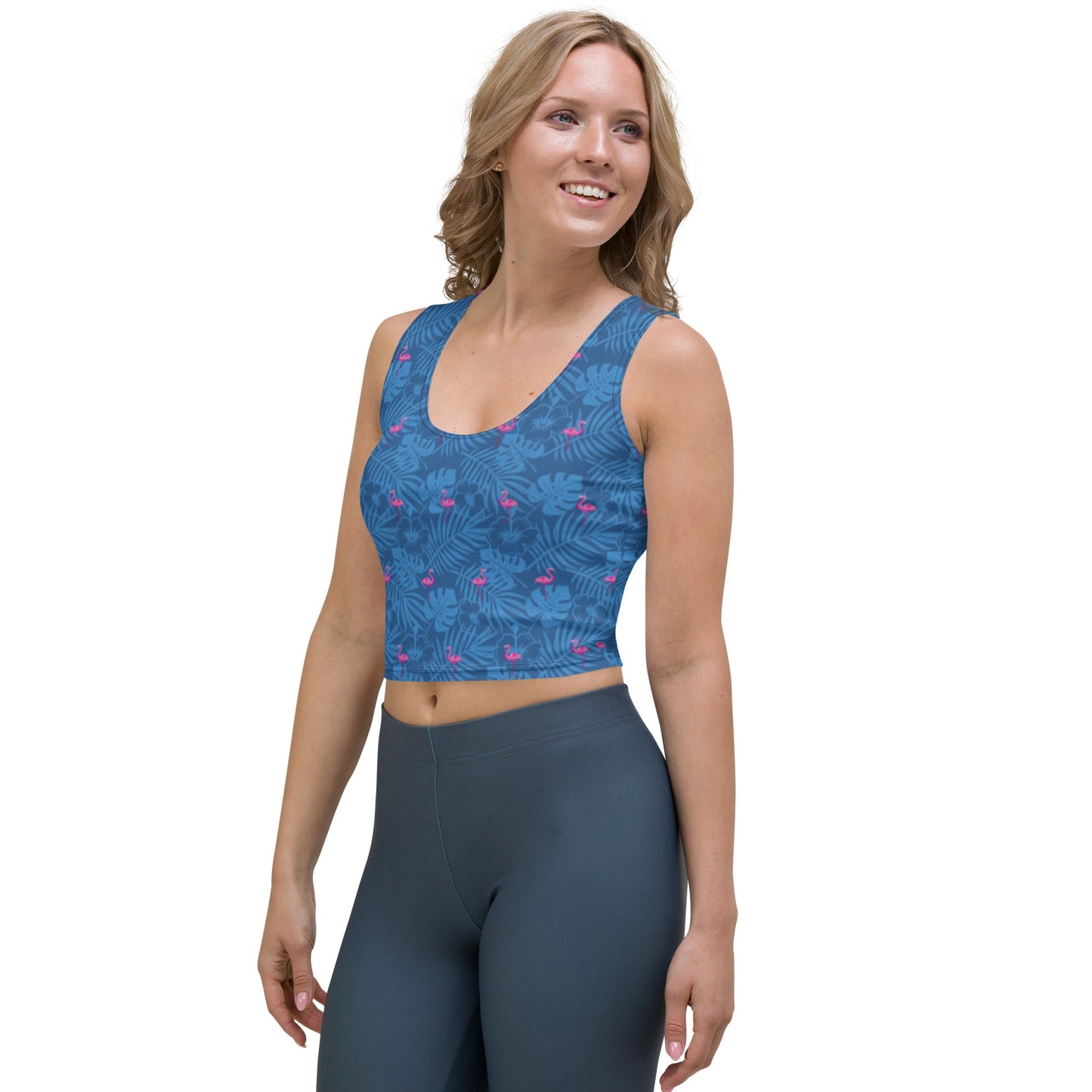 Party Like A Flockstar Blue Crop Top