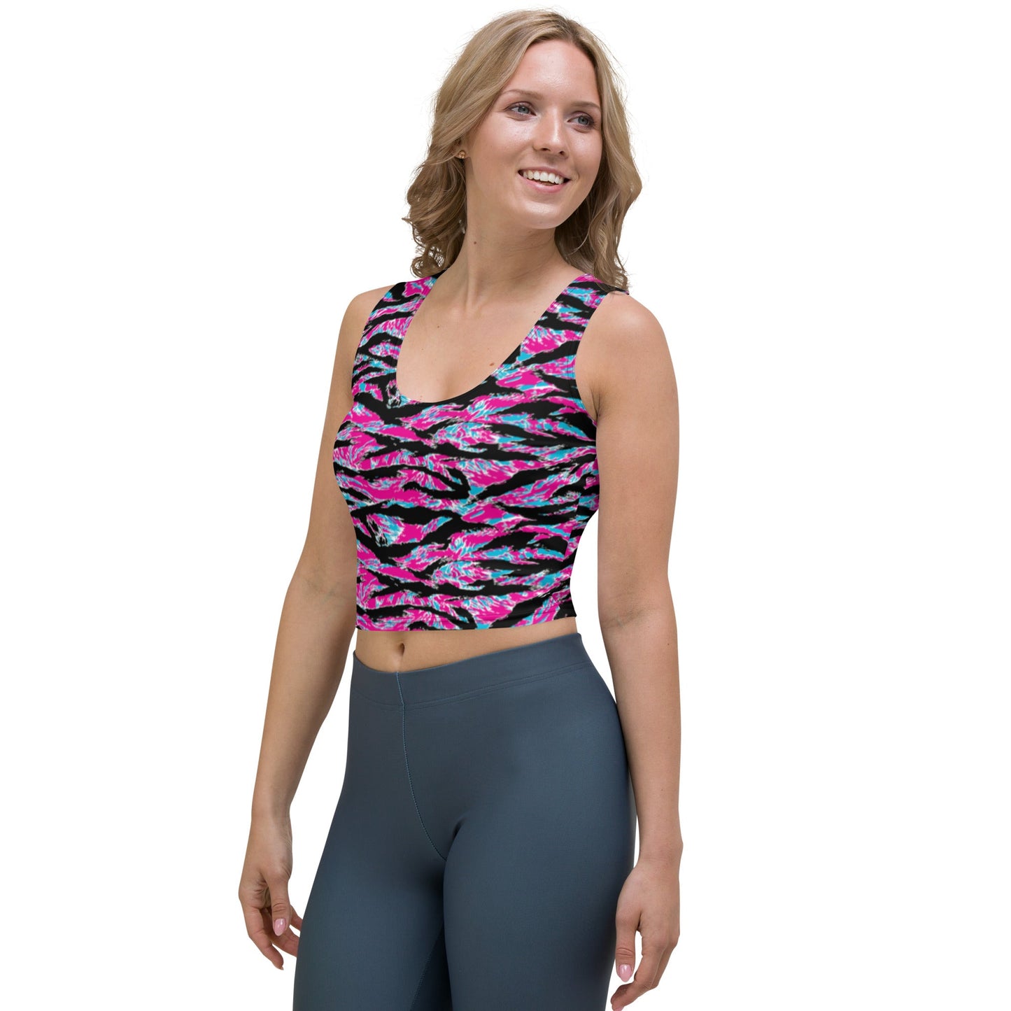 Neon Tiger Stripe Crop Top