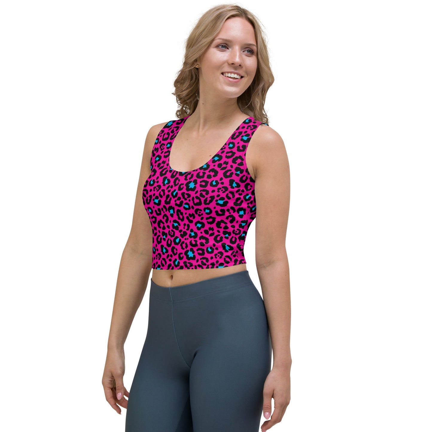 Pink Leopard Crop Top