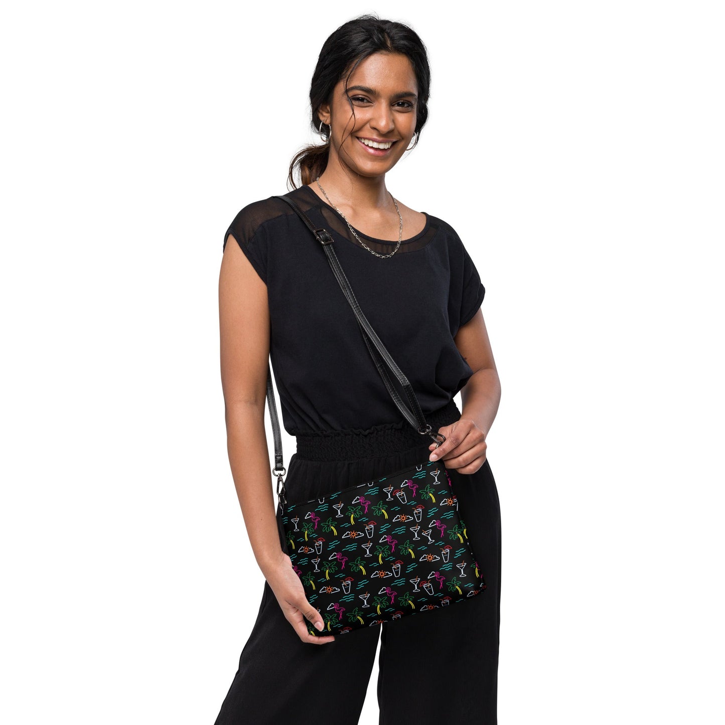 Five O'Clock Somewhere Black Crossbody Bag