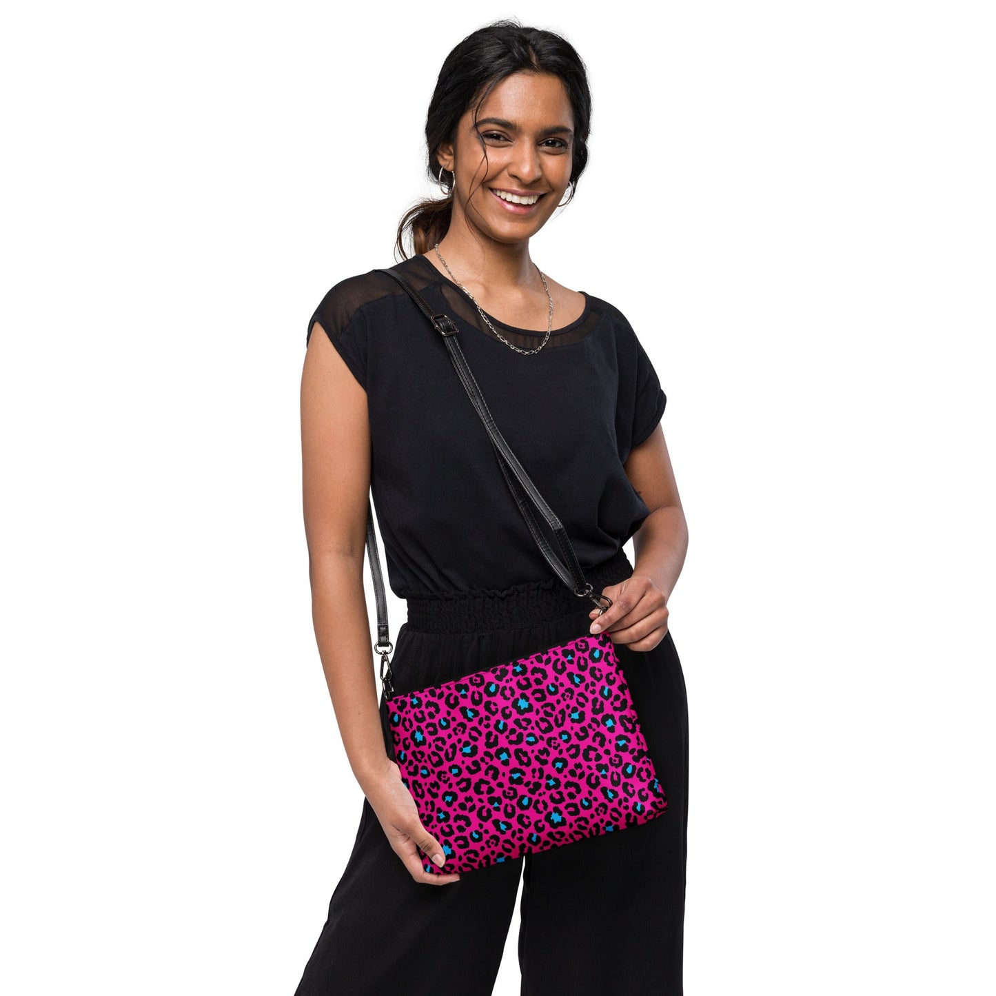 Pink Leopard Crossbody Bag