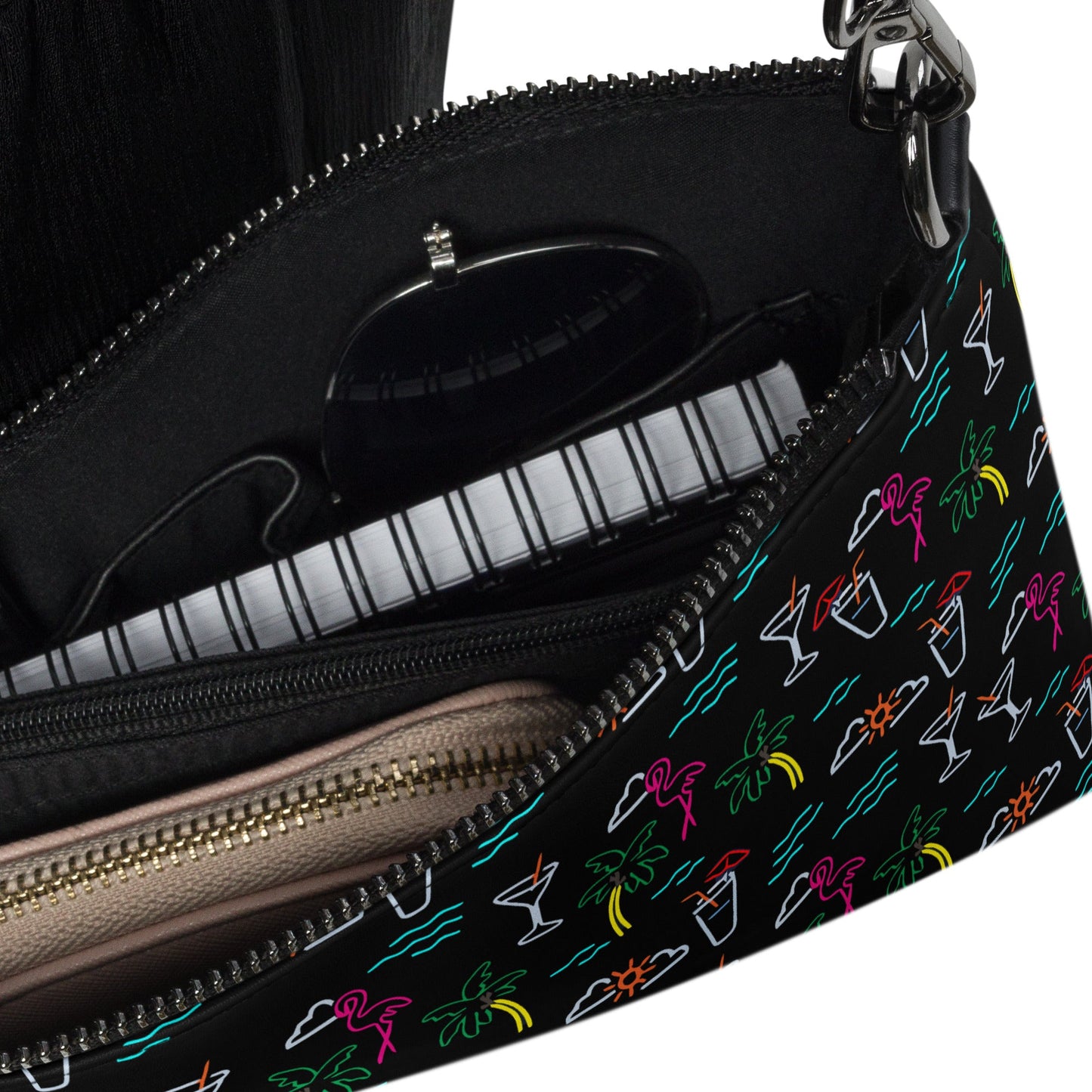 Five O'Clock Somewhere Black Crossbody Bag