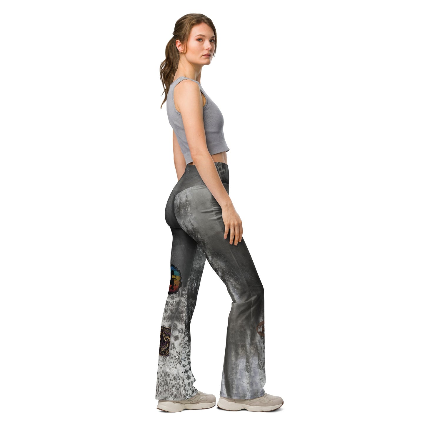 WideSpread Panic High Waist Flare leggings