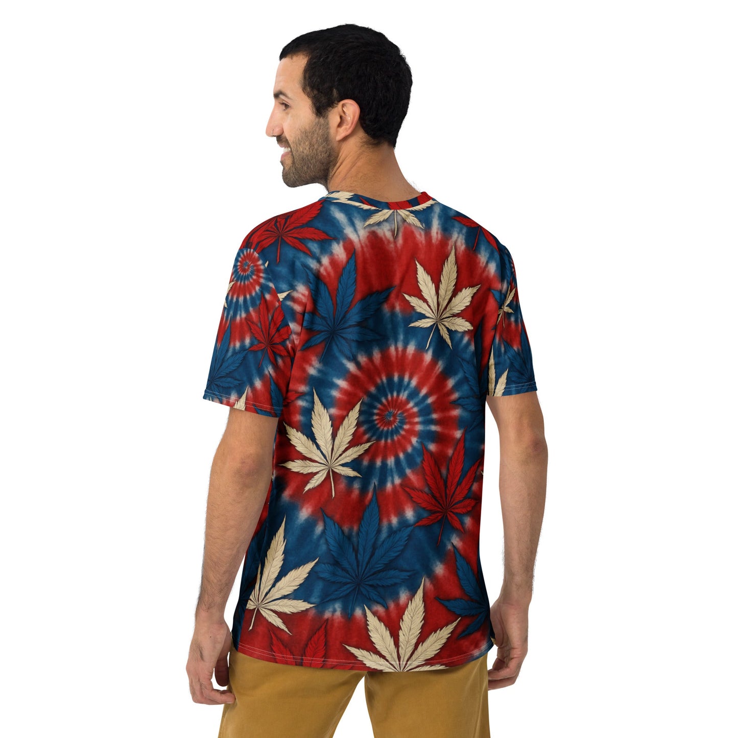Red White & blue tie-dye 420 t-shirt