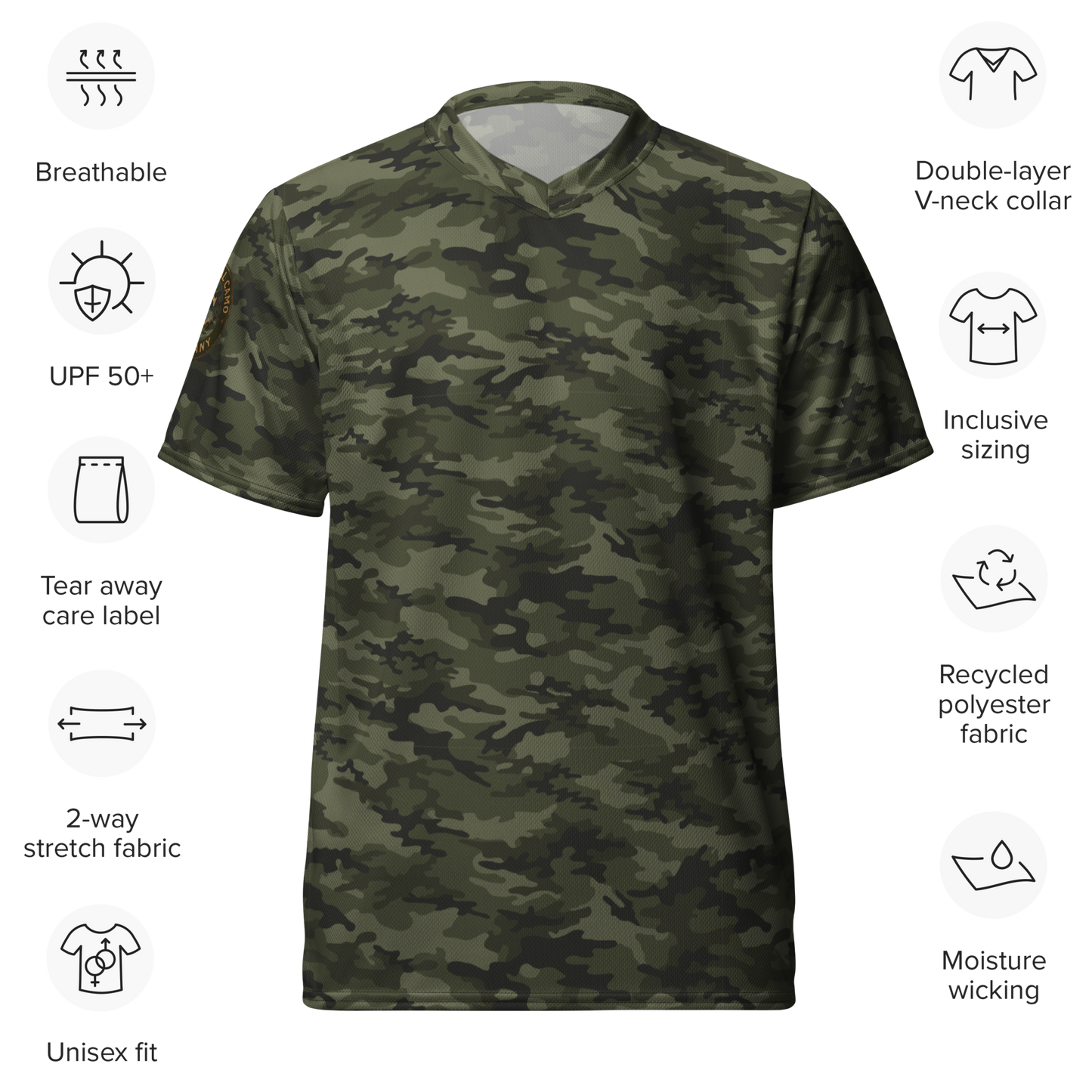 HedgeRow Camo( Woodland) Sports Jersey