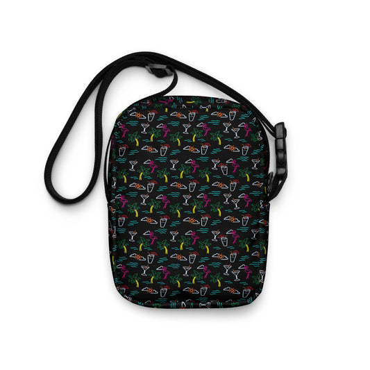 Five O'Clock Somewhere Black Utility Crossbody Bag