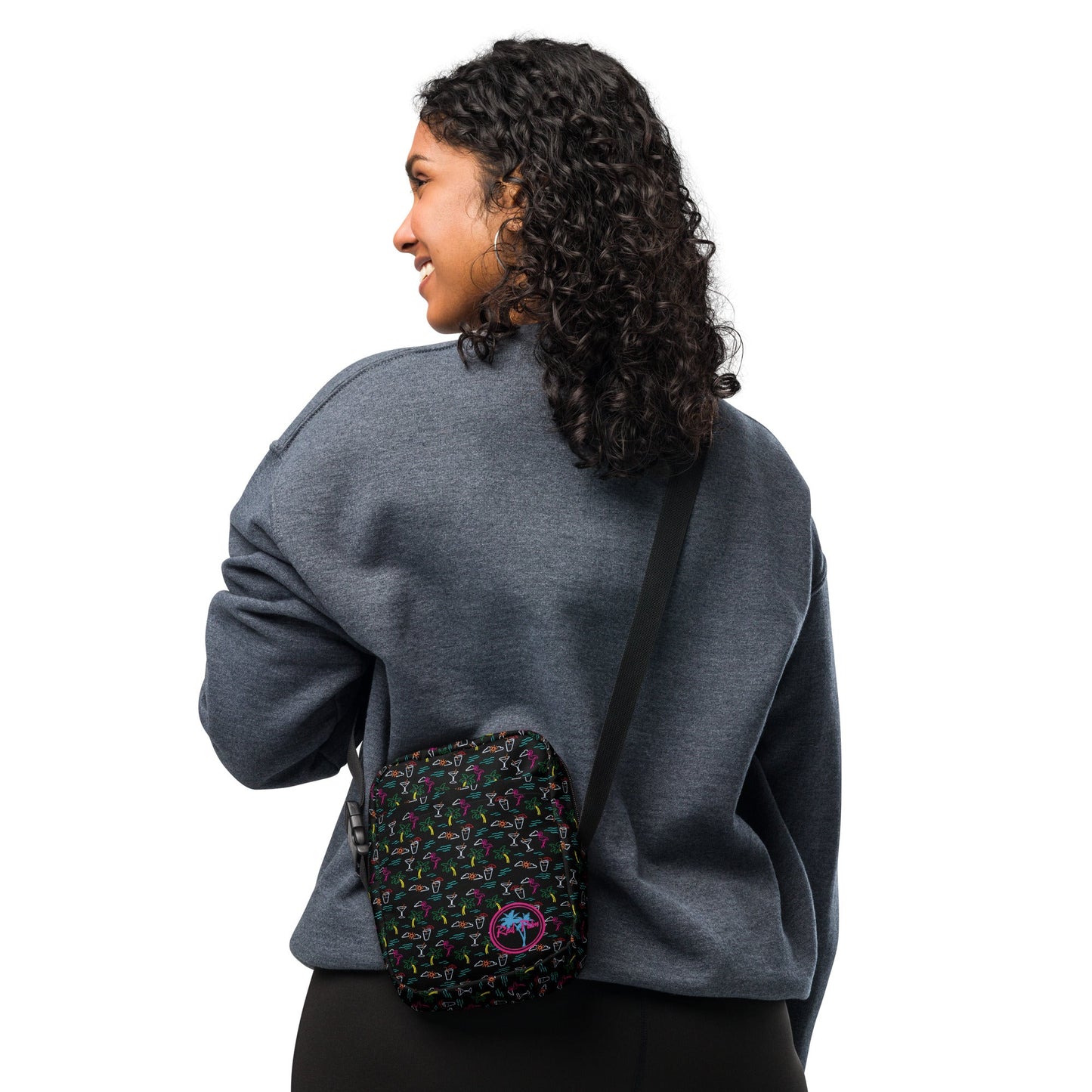 Five O'Clock Somewhere Black Utility Crossbody Bag