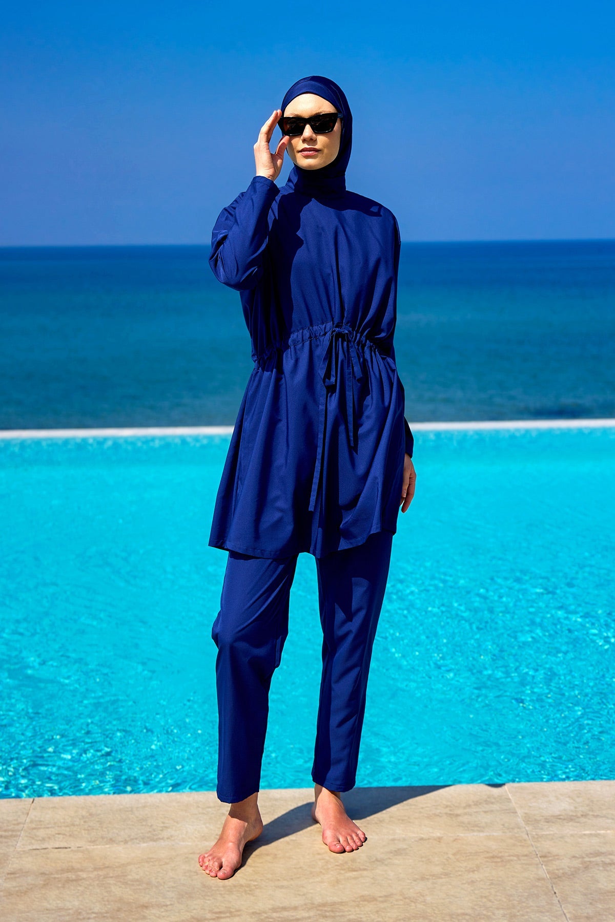 Andalus Full Coverage Burkini Set with Front Ruching A2502-2