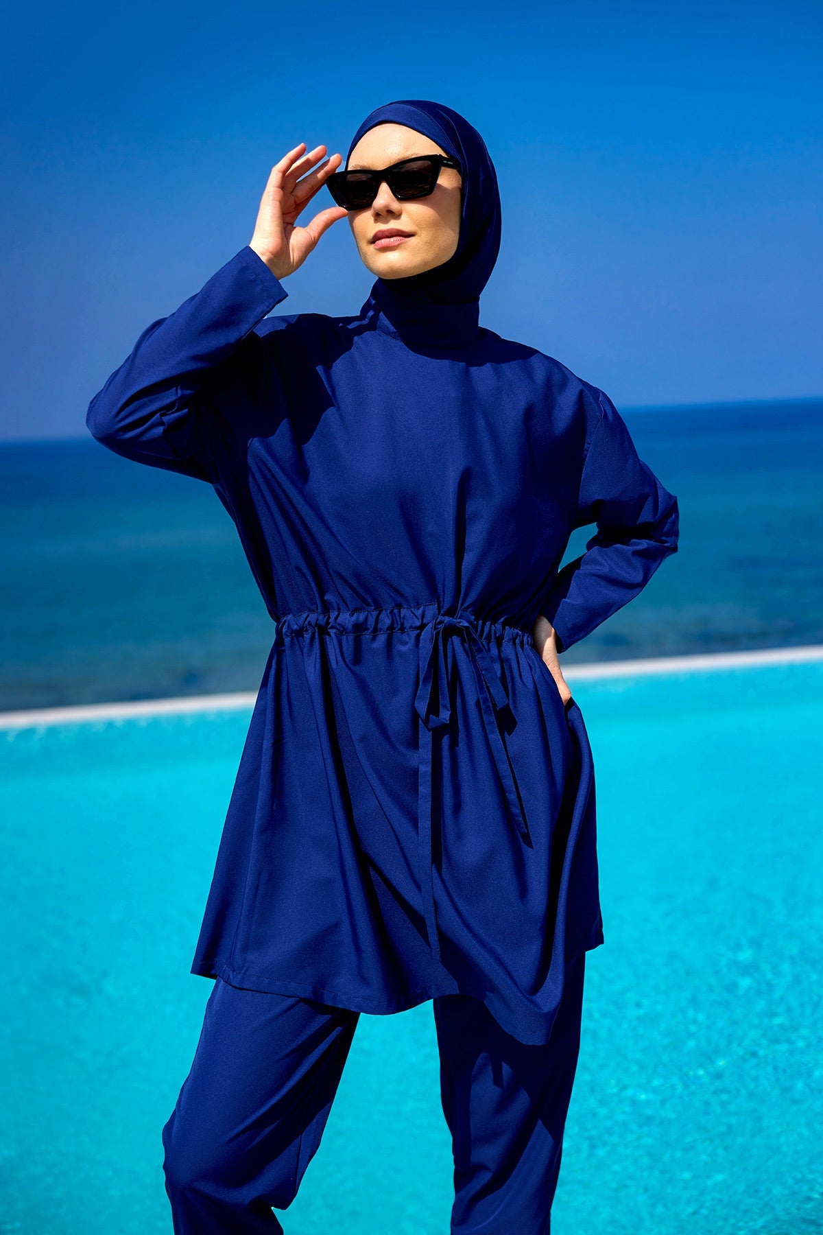 Andalus Full Coverage Burkini Set with Front Ruching A2502-2
