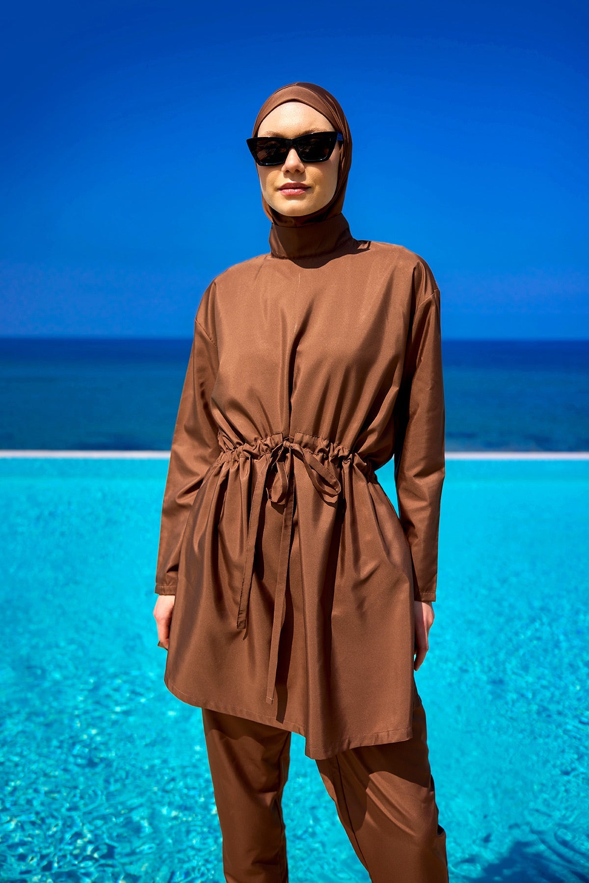 Andalus Full Coverage Burkini Set with Front Ruching A2502-3