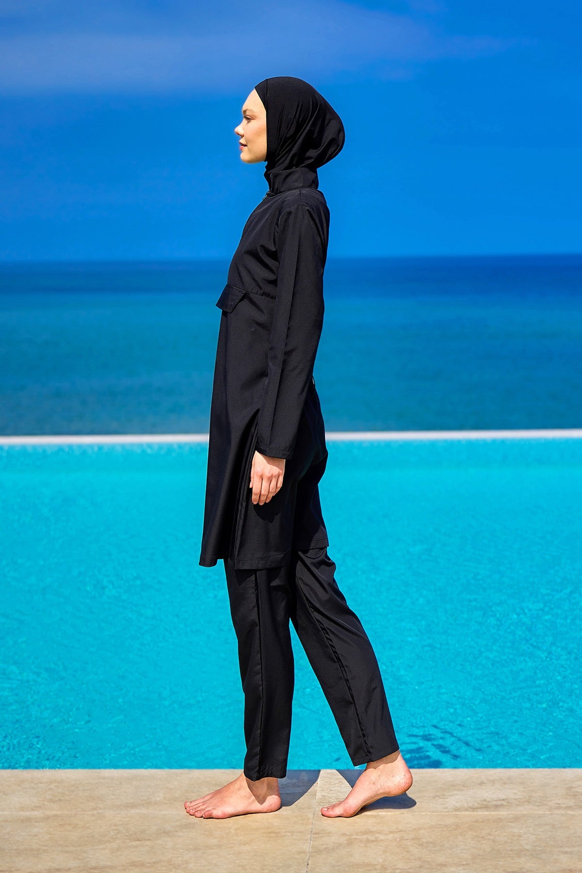Andalus Black Full Coverage Burkini Set for A2503-1