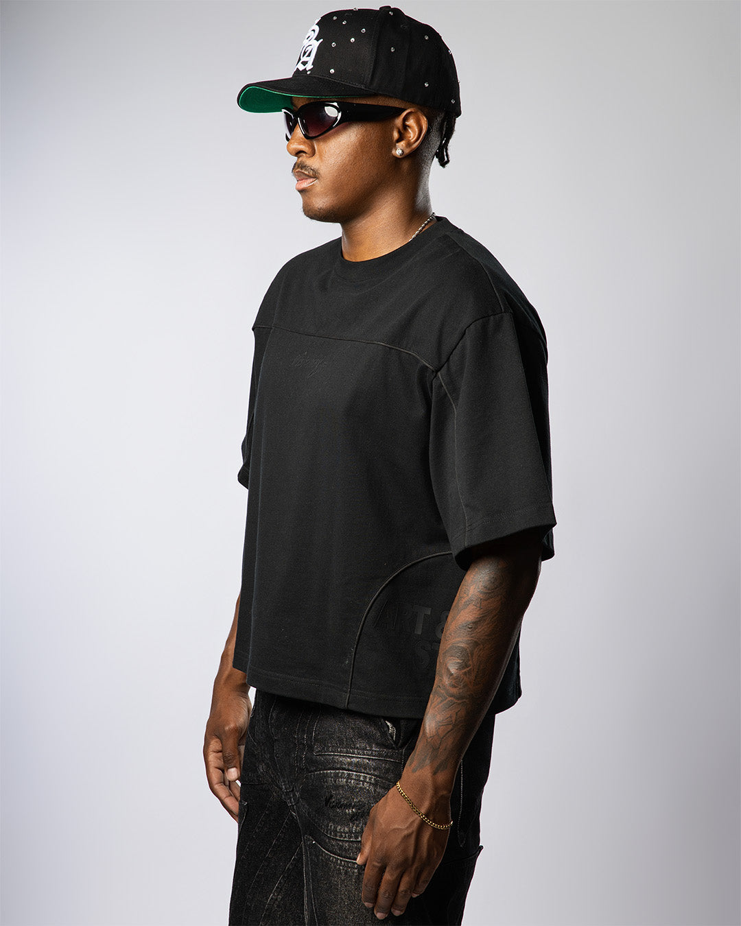VISIONARY STATEMENT BOXY TEE ( BLACK )