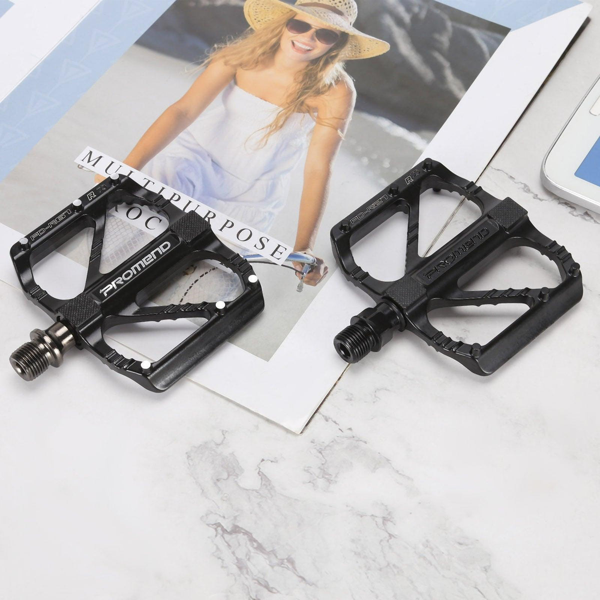 Anti-slip Ultralight Bicycle Pedal Quick Release Pedal Flat 3 Bearings Pedal for Mountain Road Bike Accessories 3 Bearings Mountain Bike Pedals Platform Bicycle Flat Alloy Pedals Pedals Non-Slip Alloy Flat Pedals