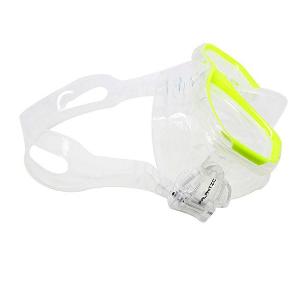 Palantic M36 Solid Neon Yellow/Clear Silicone RX Farsighted Gauge Reader Lenses Dive/Snorkeling Mask