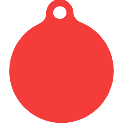 Red Argyle HD Dog ID Tag
