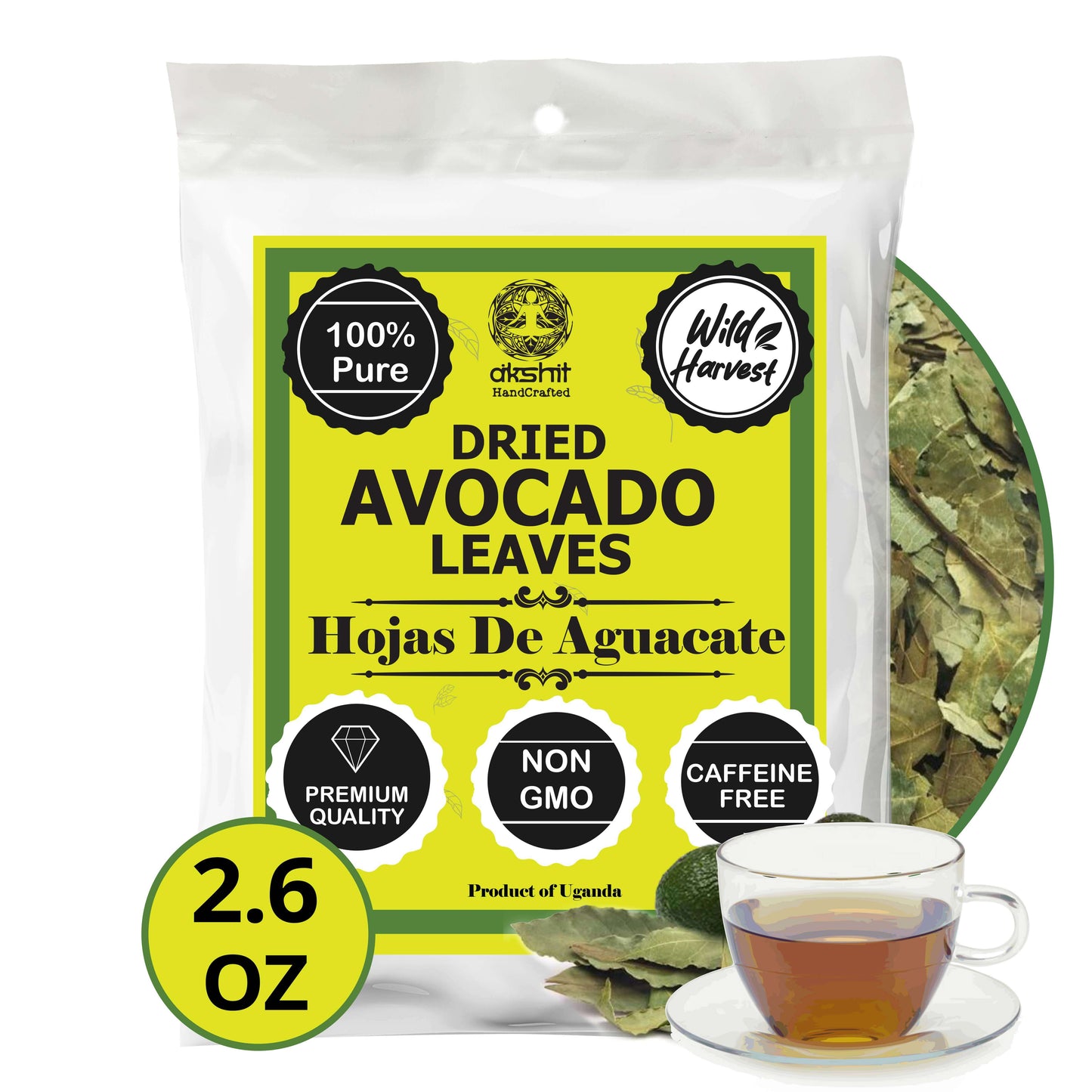 Akshit Premium Dried Avocado Leaves, Hojas De Aguacate - 2.6 oz