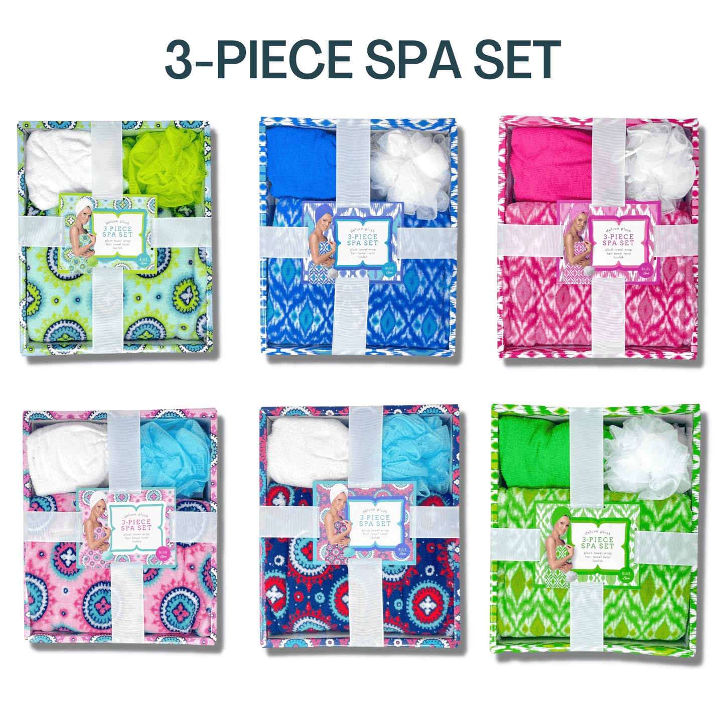 JupiterGear Deluxe Plush 3-Piece Bathroom Gift Box Spa Set