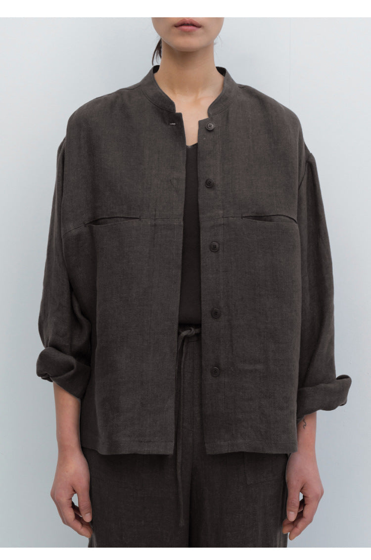 The Natural Edit – Pure Linen Pocket Shirt