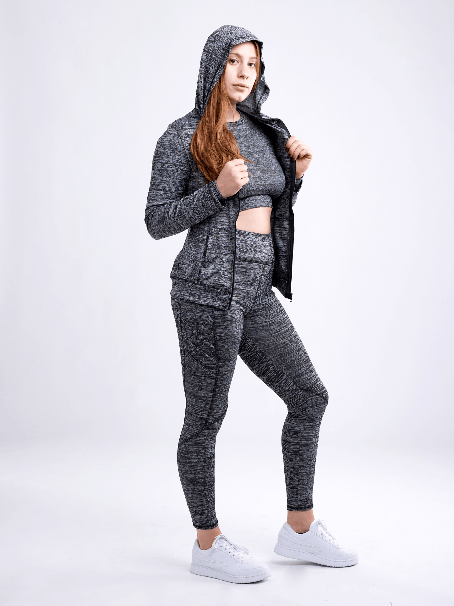 JupiterGear High-Waisted Criss-Cross Training Leggings with Hip Pockets