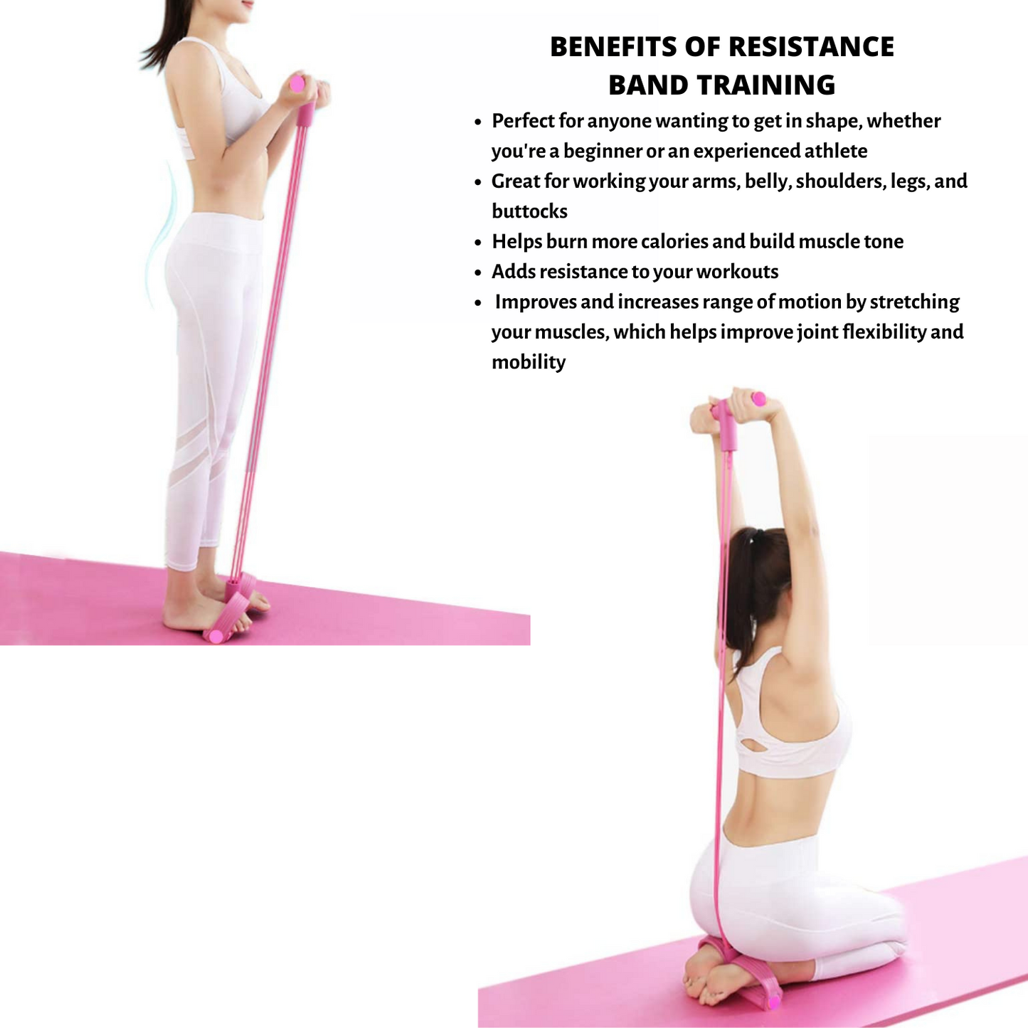 JupiterGear Pedal Resistance Band for Training Arms, Abs, Waist and Yoga Stretching
