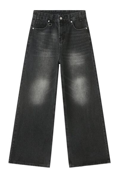 Wide Leg Jeans with Pockets