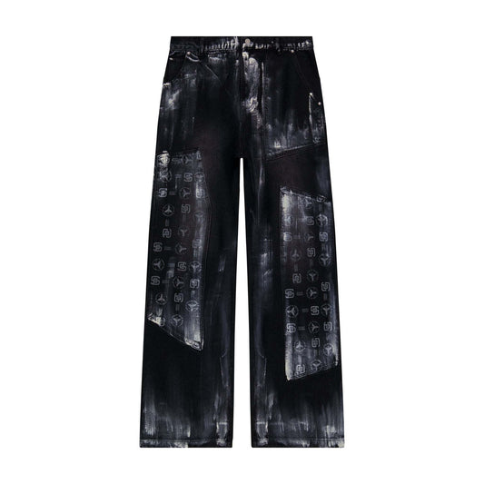 COATING DENIM PANTS BLK/SIL