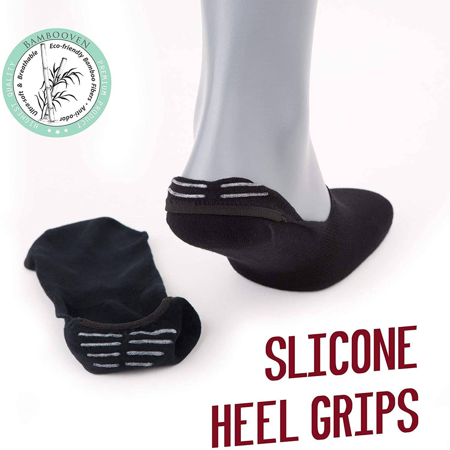 Women's Bamboo No Show Invisible Socks 6-Pack - 612